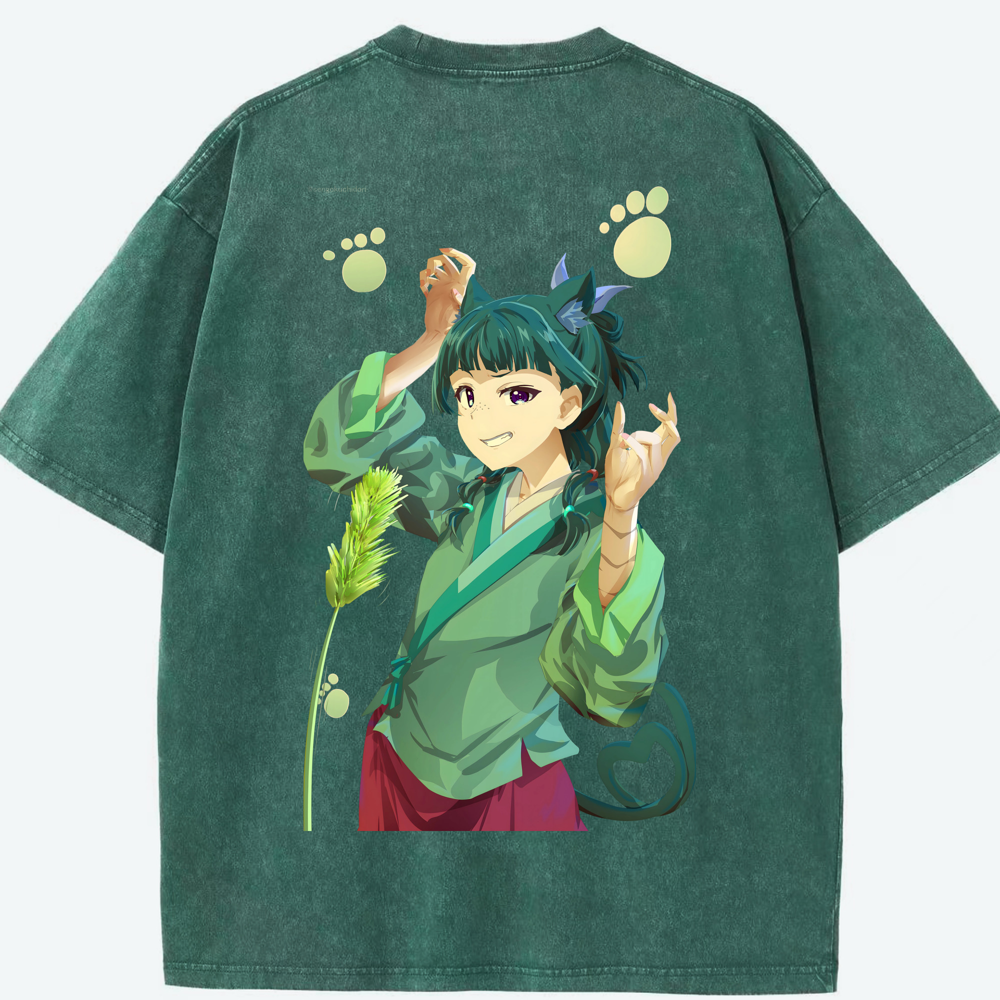（画像用） 薬屋のひとりごと The Apothecary Diaries 綿100% ヴィンテージ風 半袖Tシャツ（背面プリント）